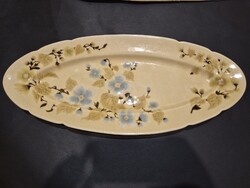Antik Zsolnay családi pecsétes nagy méretű kínáló tál 49.5cm hosszú 22cm széles