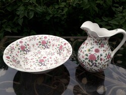 Staffordshire porcelán kancsó, mosdótál /James Kent.