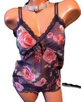 Szép rózsás babydoll 12/14-es