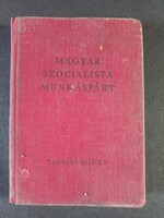 Magyar Szocialista Munkáspárt Tagsági Könyv Mihalik Lajos 1963