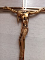 Bronz Feszület Zöld Kövekkel - Pancho Lasso tervezés? - REO PROP INC.39 cm magas