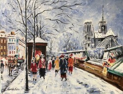 Hepp Natália: Párizs télen (  Antoine Blanchard ihlet után, szálitás ingyenes)