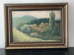 Kemenszky Árpád(1870-1945) olajkép Csobánka 1933