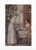 ZSH:186 Zsáner-hölgyek képeslap "Postatiszta"
