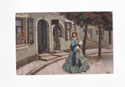 ZSH:186 Zsáner-hölgyek képeslap "Postatiszta"