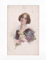 ZSH:194 Zsáner-hölgyek képeslap "Postatiszta"