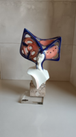Galos porcelán art deco szobor