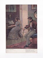 ZSH:188 Zsáner-hölgyek képeslap "Postatiszta"