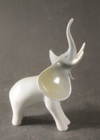 Jelzett hollóházi art deco elefánt, porcelánplasztika KEDVEZMÉNYES