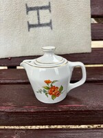 Hibátlan Hollóházi Kávéskanna kiöntő kotyogós porcelan virágos
