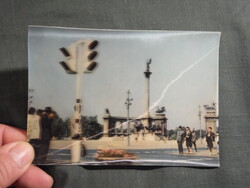 Képeslap,dimenziós,Magyar,Budapest,Millenniumi emlékmű, 1969-