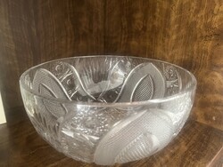 Hatalmas kristály tál 26 cm átmérőjű