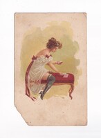 ZSH:184 Zsáner-hölgyek képeslap "Postatiszta" Sarok hiány!!!