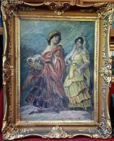 Dudits Andor: Spanyol hölgyek c. festmény