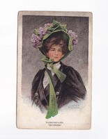 ZSH:194 Zsáner-hölgyek képeslap "Postatiszta"