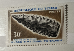 Kő-nyílhegy - Csád-i postatiszta bélyeg 1966