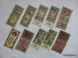 10 darab pengő bankjegy LOT ! Tartásfok F - VF 03