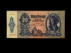 20 PENGŐ -, 1941 - használt bankjegy