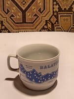 RÉGI ZSOLNAY PORCELÁN BÖGRE BALATON FELIRATTAL (G 6)