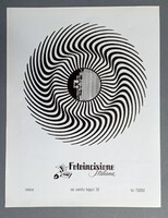 Franco Grignani indusztriál/op-art design 'Fotoincisione Italiana' eredeti litográf reklámlap 1960s