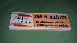 Mára már antik TANÉRT szám és jelkártyák kreatív számolás dobozával jó állapotban a képek szerint