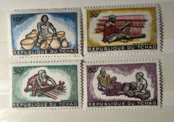 Kézművesek - Csád-i postatiszta bélyeg sor