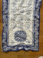 1987 textil naptár budapeint textil festő gyár Retro  szövet kalendárium fali naptar
