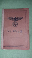Antik 1941. WW II..- III. Birodalom NÉMET - NÁCI katonai ZSOLDKÖNYV csodás állapotban képek szerint