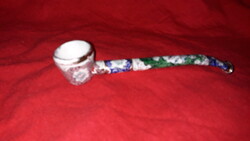 Antik CCCP orosz ZIK porcelán egyenesszárú dísz pipa 13 cm a fej átmérő 2,5 cm a képek szerint