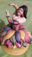 Antik ritka barokk - CAPODIMONTE - PAPAGENA porcelán figurális bonbonier 15 x 17 cm a képek szerint