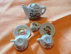 Porcelán mesemintás, nyuszis teás készlet babaházba.  13.