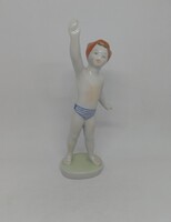 Aquincum porcelán integető kisfiú!