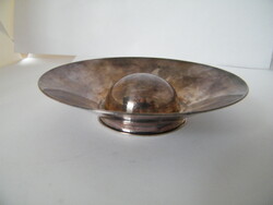 Old, marked silver-plated wine tasting vessel, glass