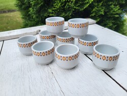 Alföld porcelán_terrakotta pálinkás kupica készlet