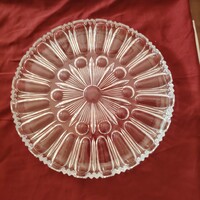 Csodaszép ólom kristály torta tányér