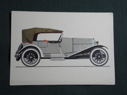 Képeslap,Darvas Árpád grafika,Bentley 3000,1923 veterán autó,1969-