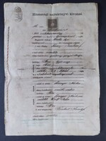 Házassági anyakönyvi kivonat másolata, dr. Krenner Zoltán királyi közjegyző pecsétjével, Tüskevár