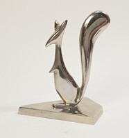 Art deco nikkelezett fém mókus figura - Hagenauer stílusú
