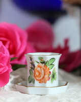 Herendi Petit Bouquet de Rose (PBR) rózsa mintás gyertyatartó, vitrin állapot