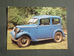 Képeslap,Budapest,közlekedési múzeum,Austin Seven. 1934 veterán autó,1979-