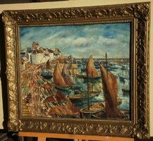 Haranglábi Nemes József (1889 – 1976) : Kikötő / Bretagne 1929