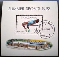 KPB281 / Tanzánia 1993 Sport blokk pecsételt