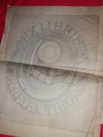 Antik Ex Libris tervezet és a kész mű Tekintes Dr Elek Sándor néhai főjegyző SZOLNOK gyűjtői állapot