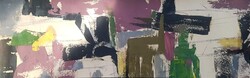 Sarkantyú Simon - 48 x 144 cm olaj, papír