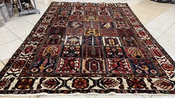 3966 Iráni Bakhtiari kézi csomó gyapjú perzsa szőnyeg 210X310CM INGYEN FUTÁR