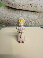Biszkvit Porcelán Virágos Kislány A149