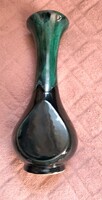 Art Deco stílusú Szép régi zöld váza Malachit Jade Mérete: 22 cm magas.