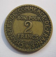 Francia kereskedelmi 2 frank 1922 (Z6)