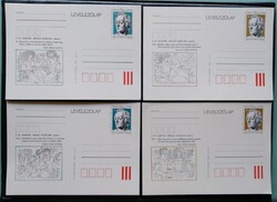 Ld323-32 / 1982 Goethe halálának 1150. évfordulója díjjegyes levelezőlap teljes sorozat