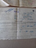 Dézsma átvételi jegy
